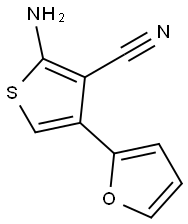 2-氨基-4-(2-呋喃)噻吩-3-甲腈, 82039-31-4, 结构式