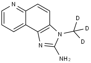 2-氨基-3-(三氘代甲基)-3H-咪唑[4,5-F]喹啉 结构式