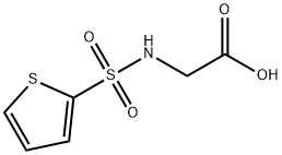 (チオフェン-2-スルホニルアミノ)酢酸 化学構造式