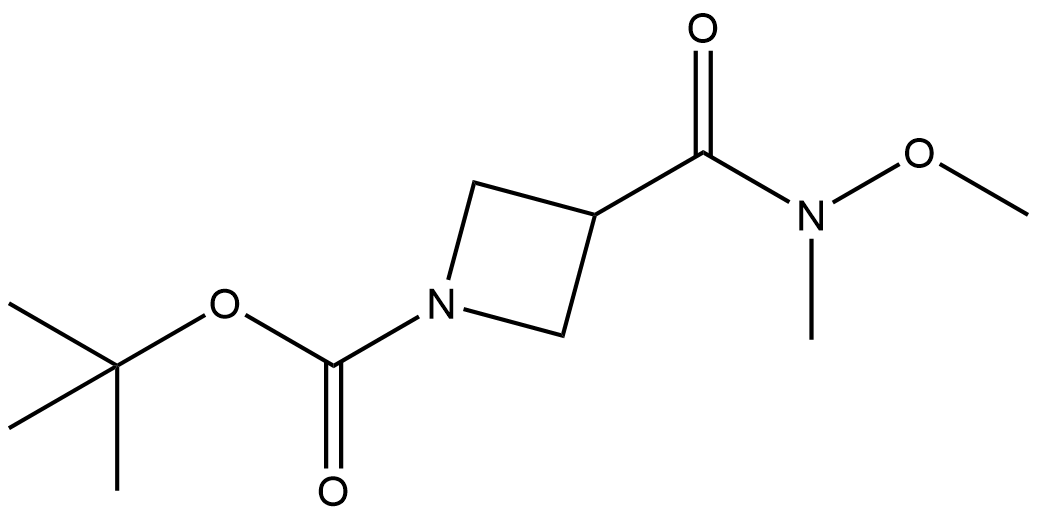 tert-butyl 3-(methoxy(methyl)carbamoyl)azetidine-1-carboxylate Structure