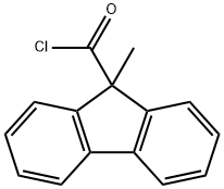 9-メチルフルオレン-9-カルボニルクロリド 化学構造式