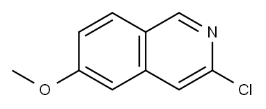 3-氯-6-甲氧基异喹啉 结构式