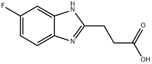 3-(5-氟-1H-苯并咪唑-2-基)丙酸, 82138-57-6, 结构式