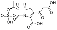 (5R,6R)-3-[(Carboxymethyl)sulfinyl]-7-oxo 6-[(S)-1-(sulfooxy)ethyl]-1-azabicyclo[3.2.0]hept-2-ene-2-carboxylic acid Struktur