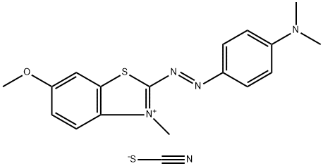 2-[[4-(dimethylamino)phenyl]azo]-6-methoxy-3-methylbenzothiazolium thiocyanate Structure