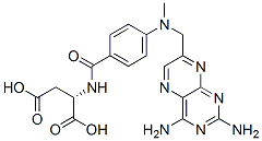 L-Aspartic acid, N-(4-(((2,4-diamino-7-pteridinyl)methyl)methylamino)b enzoyl)- Struktur