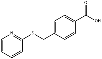 4-[(ピリジン-2-イルチオ)メチル]安息香酸 化学構造式