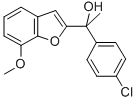 2-BENZOFURANMETHANOL, alpha-(4-CHLOROPHENYL)-7-METHOXY-alpha-METHYL- Structure