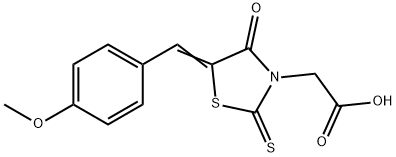 [5-(4-Methoxy-benzylidene)-4-oxo-2-thioxo-thiazolidin-3-yl]-acetic acid Structure