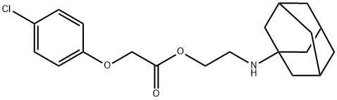 (p-クロロフェノキシ)酢酸2-(1-アダマンチルアミノ)エチル 化学構造式
