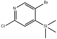 5-bromo-2-chloro-4-trimethylsilanyl-pyridine Structure