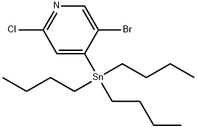 5-溴-2-氯-4-(三丁基甲锡烷基)吡啶, 821773-99-3, 结构式