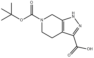 6H-Pyrazolo[3,4-c]pyridine-3,6-dicarboxylic acid, 1,4,5,7-tetrahydro-, 6-(1,1-dimethylethyl) ester Struktur