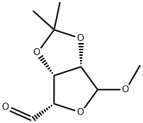 D-arabino-Pentodialdo-5,2-furanoside, methyl 3,4-O-(1-methylethylidene)- (9CI) Structure