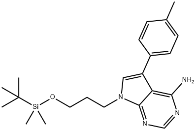 1-[4-AMino-7-(3-tert-butyldiMethylsilyloxypropyl)-5-(4-Methylphenyl)-7H-pyrrolo[2,3-d]pyriMidine Structure