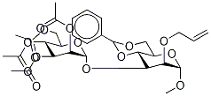 Methyl 2-O-Allyl-4,6-O-benzylidene-3-O-(2’,3’,4’,6’-tetra-O-acetyl-α-D-mannopyranosyl)-α-D-mannopyranoside Structure