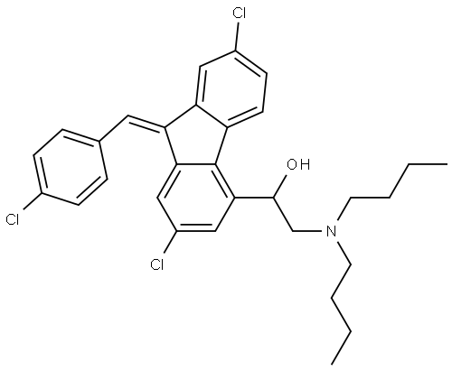 苯芴醇 结构式