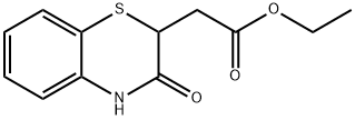 2-(3-オキソ-3,4-ジヒドロ-2H-1,4-ベンゾチアジン-2-イル)酢酸エチル 化学構造式