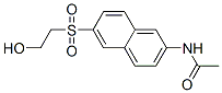 N-[6-(2-Hydroxyethylsulfonyl)-2-naphtyl]acetamide Struktur