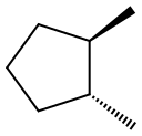 trans-1,2-ジメチルシクロペンタン 化学構造式