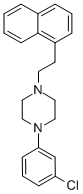 1-(3-Chlorophenyl)-4-(2-(1-naphthalenyl)ethyl)piperazine Structure