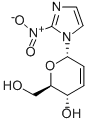 1-(2,3-ジデオキシ-α-D-erythro-ヘキサ-2-エノピラノシル)-2-ニトロ-1H-イミダゾール 化学構造式