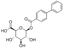 beta-D-Glucopyranuronic acid, 1-(1,1'-biphenyl)-4-carboxylate Structure