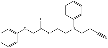 フェノキシ酢酸2-[(2-シアノエチル)フェニルアミノ]エチル 化学構造式