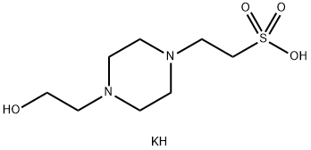 4-(2-HYDROXYETHYL)PIPERAZINE-1-ETHANESULFONIC ACID POTASSIUM SALT Struktur