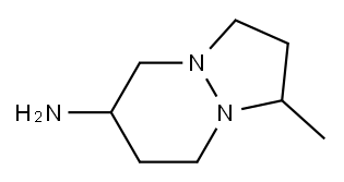 1H-Pyrazolo[1,2-a]pyridazin-6-amine,  hexahydro-1-methyl- Struktur