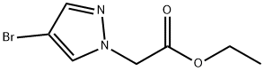 (4-ブロモ-1H-ピラゾール-1-イル)酢酸エチル 化学構造式