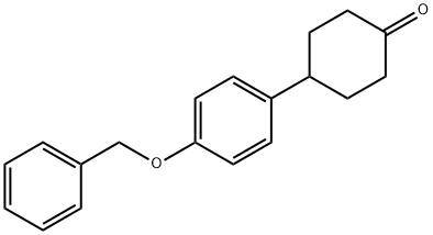 4-[P-(ベンジルオキシ)フェニル]シクロヘキサノン 化学構造式