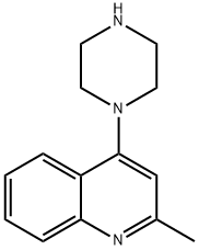 2-メチル-4-ピペラジノキノリン 化学構造式
