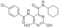 5-((4-Chlorobenzoyl)amino)-N-cyclohexyl-2,6-dioxo-1,2,3,6-tetrahydro-4 -pyrimidinecarboxamide|