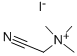 2-(Dimethylamino)acetonitrile  methyl  iodide,  (N-Iodo-N,N,N-trimethylamino)acetonitrile,  1-Cyano-N,N,N-trimethyl-methanaminium  iodide Struktur