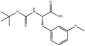 2-([(TERT-ブチルトキシ)カルボニル]アミノ)-3-(3-メトキシフェニル)プロパン酸 化学構造式