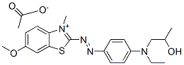 2-[[4-[ethyl(2-hydroxypropyl)amino]phenyl]azo]-6-methoxy-3-methylbenzothiazolium acetate Structure