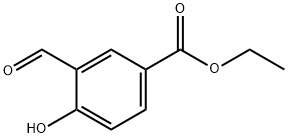 3-ホルミル-4-ヒドロキシ安息香酸エチル 化学構造式