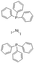 よう化ビス(トリフェニルホスフィン)ニッケル(II) 化学構造式