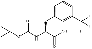 BOC-D-3-トリフルオロメチルフェニルアラニン 化学構造式