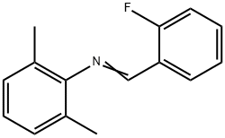 Benzenamine, N-[(2-fluorophenyl)methylene]-2,6-dimethyl- (9CI) Struktur