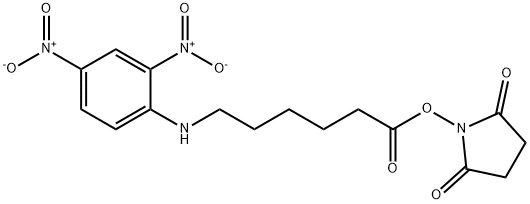 6-(2,4-二硝基苯胺基)己酸-N-琥珀酰亚氨基酯, 82321-04-8, 结构式