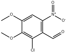 2-氯-3,4-二甲氧基-6-硝基苯甲醛, 82330-54-9, 结构式