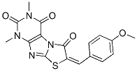 Thiazolo[2,3-f]purine-2,4,6(1H,3H,7H)-trione,  7-[(4-methoxyphenyl)methylene]-1,3-dimethyl- Struktur