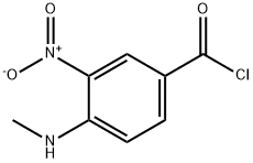 C3-NITRO-4-METHYLAMINO-BENZOYLCHLORIDE Struktur