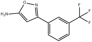 3-[3-(トリフルオロメチル)フェニル]-5-イソオキサゾリルアミン 化学構造式