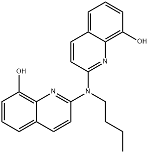 N-丁基-2,2′-亚氨基-双(8-羟基喹啉), 82361-90-8, 结构式