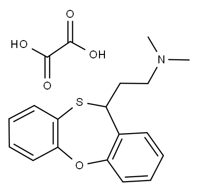 11-(2-Dimethylaminoethyl)-11H-dibenzo(b,f)-1,4-oxathiepin hydrogen oxa late Structure