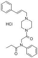 1-Cinnamyl-4-((N-propionanilido)acetyl)piperazine hydrochloride Structure