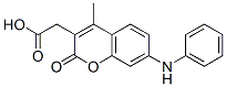 7-anilino-4-methylcoumarin-3-acetic acid Struktur